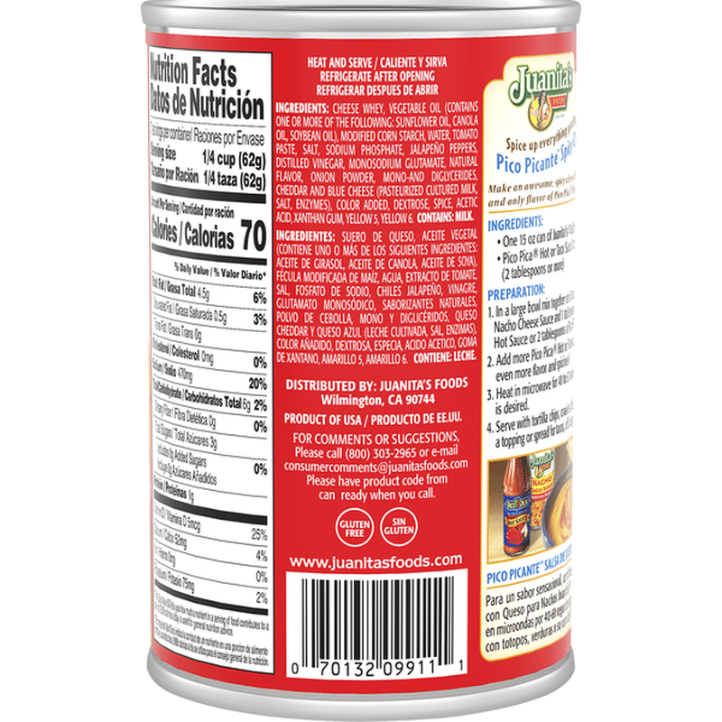 Juanita's Foods Cheese Sauce, Nacho, Medium (15 oz) Instacart