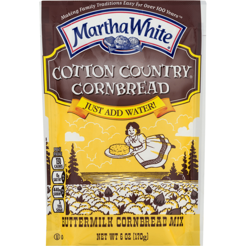 Martha White Cornbread Mix Buttermilk Cotton Country, Bag (6 oz) from