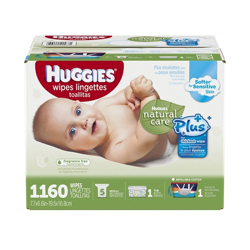 huggies natural care plus wipes 1152