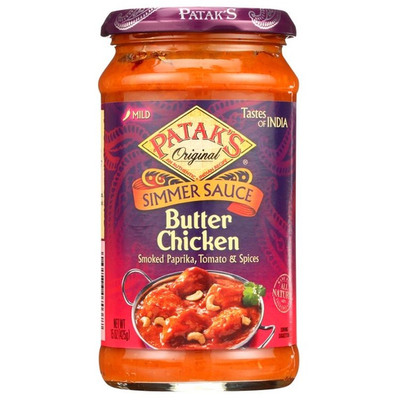 Pataks Simmer Sauce, Butter Chicken Curry, Mild (15 Oz) - Instacart