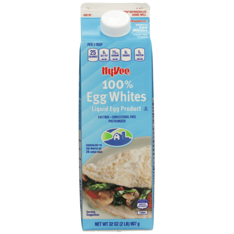 HyVee 100 Egg Whites Liquid Egg Product (32 oz) Instacart