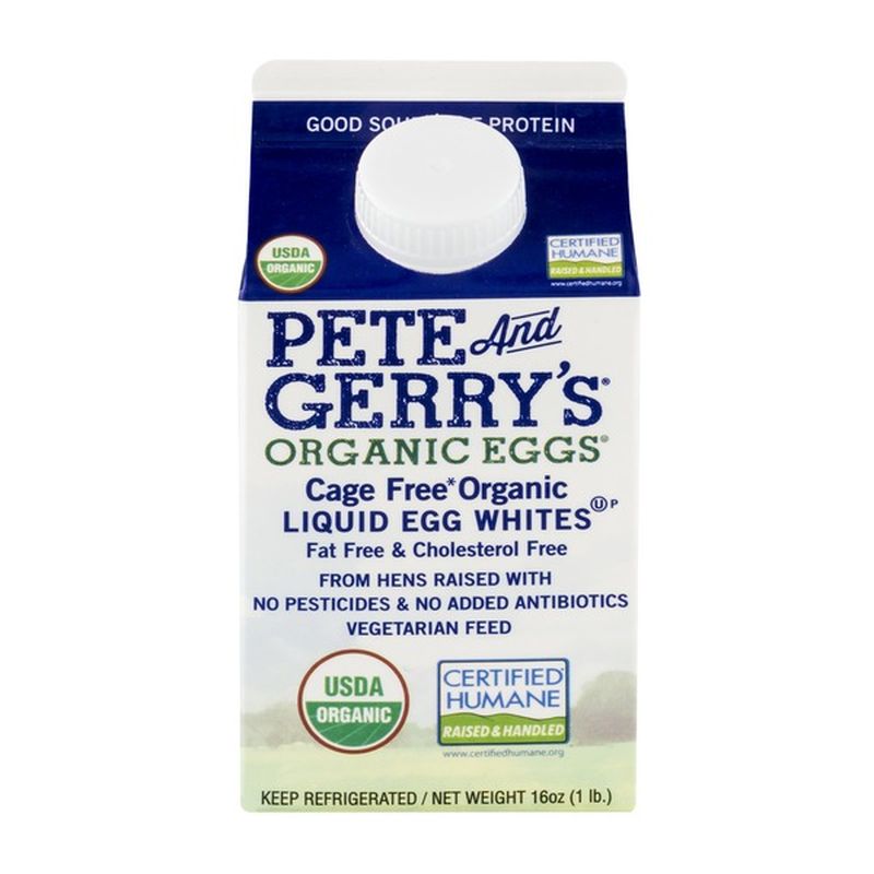 Pete & Gerry's Organic Eggs Liquid Egg Whites Cage Free (16 oz) Instacart