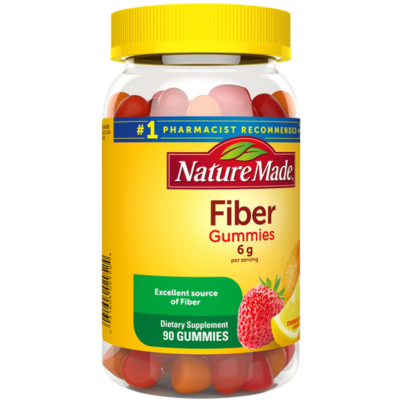 Nature Made Fiber 6 g Gummies Fruit Flavors (90 ct) from Stop & Shop Instacart