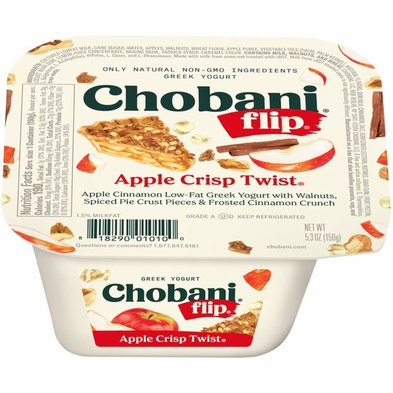 Chobani Flip Yogurt, Greek, Apple Crisp Twist (5.3 oz) from Fred Meyer Instacart
