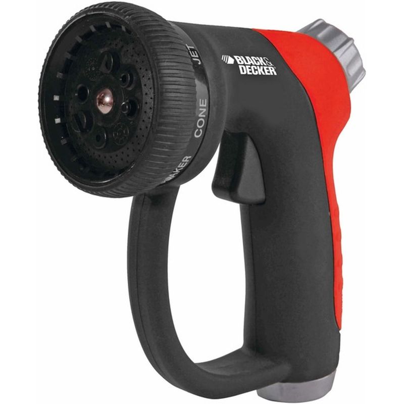 Black & Decker Black/Orange Heavy Duty Eight Pattern Trigger Nozzle