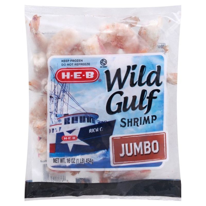 H-E-B Jumbo Raw Wild Gulf Shrimp (16 Oz) From H-E-B - Instacart