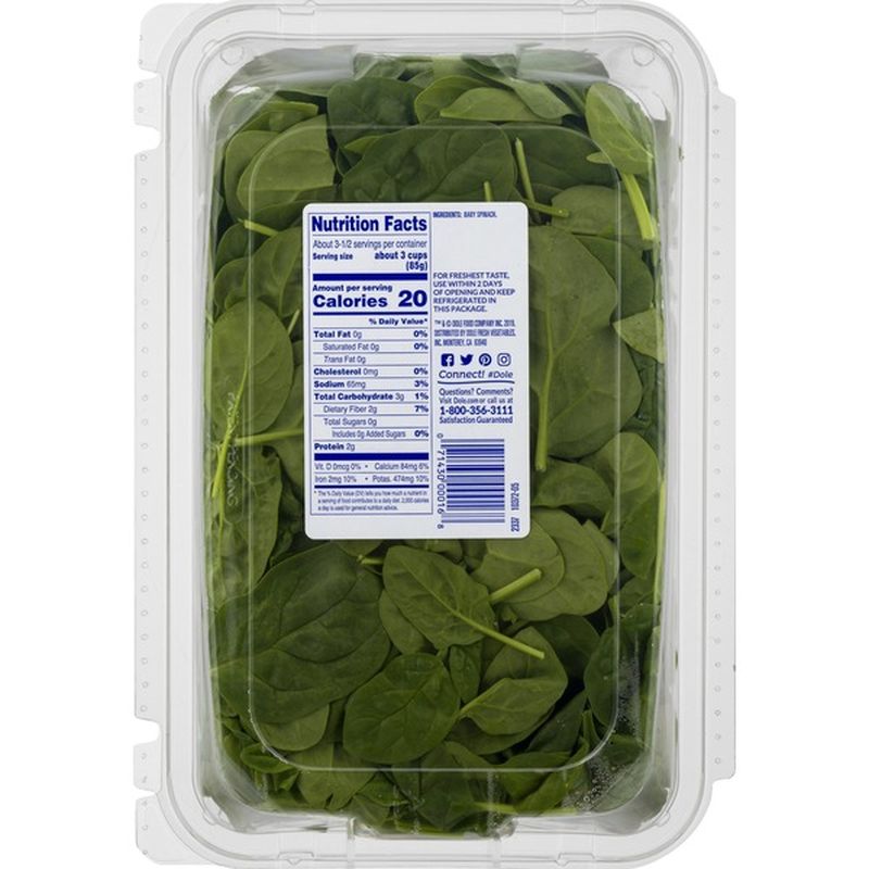 Dole Baby Spinach (10 oz container) - Instacart