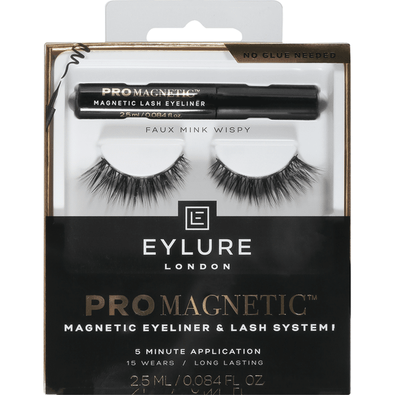 Eylure London Eyeliner & Lash System, Faux Mink Wispy, Black