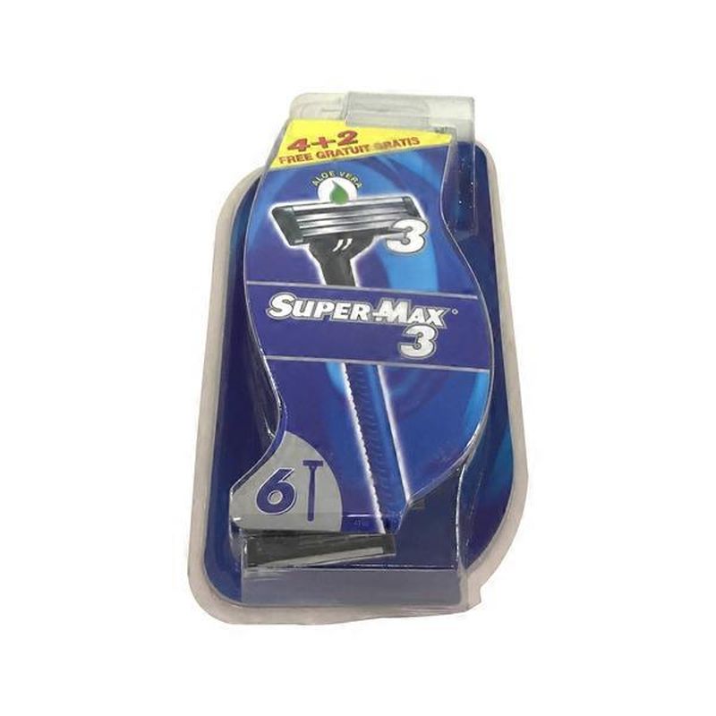 SuperMax 3 Men's Triple Blade Disposable Razors (6 ct) Delivery or