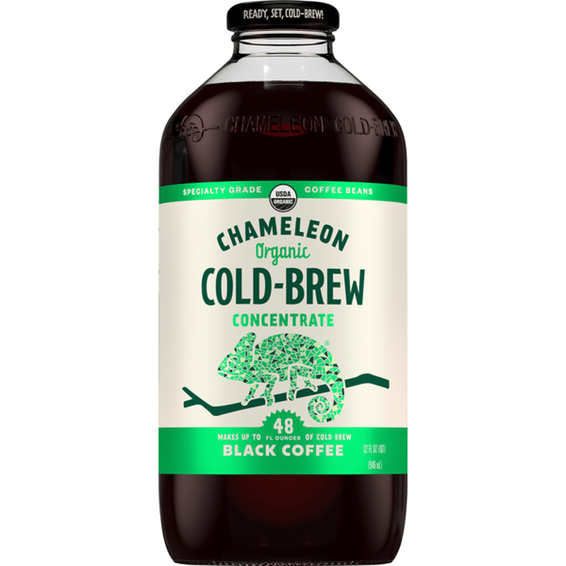 Chameleon Organic Cold Brew Concentrate Black Coffee (32 ...