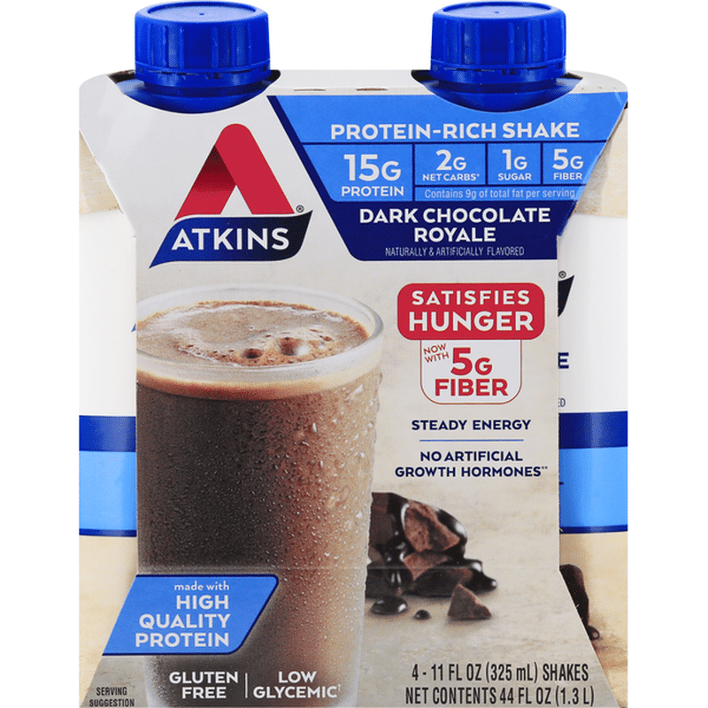 Atkins Protein-Rich Shake, Dark Chocolate Royale (11 fl oz) from