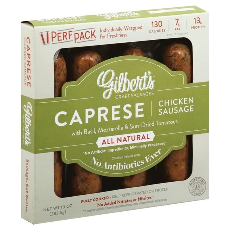 Gilbert's Caprese Chicken Sausage (10 oz) from Fry's - Instacart
