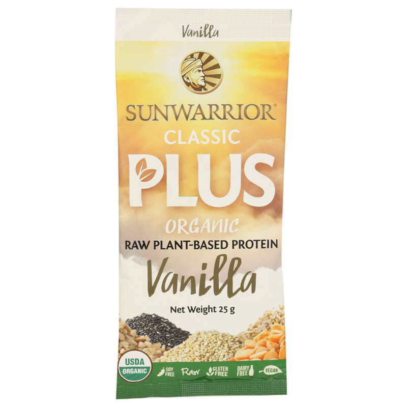 Sunwarrior Vanilla Organic Raw Classic Plus Plant-Based Protein Powder