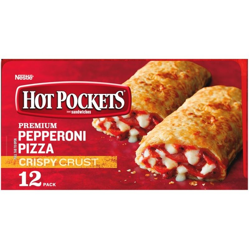 Hot Pockets Pepperoni Pizza Crispy Crust Frozen Sandwiches (54 oz ...