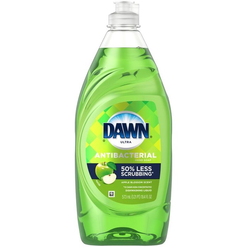 Dawn Antibacterial Dishwashing Liquid Dish Soap Apple Blossom Scent 194 Oz Instacart 