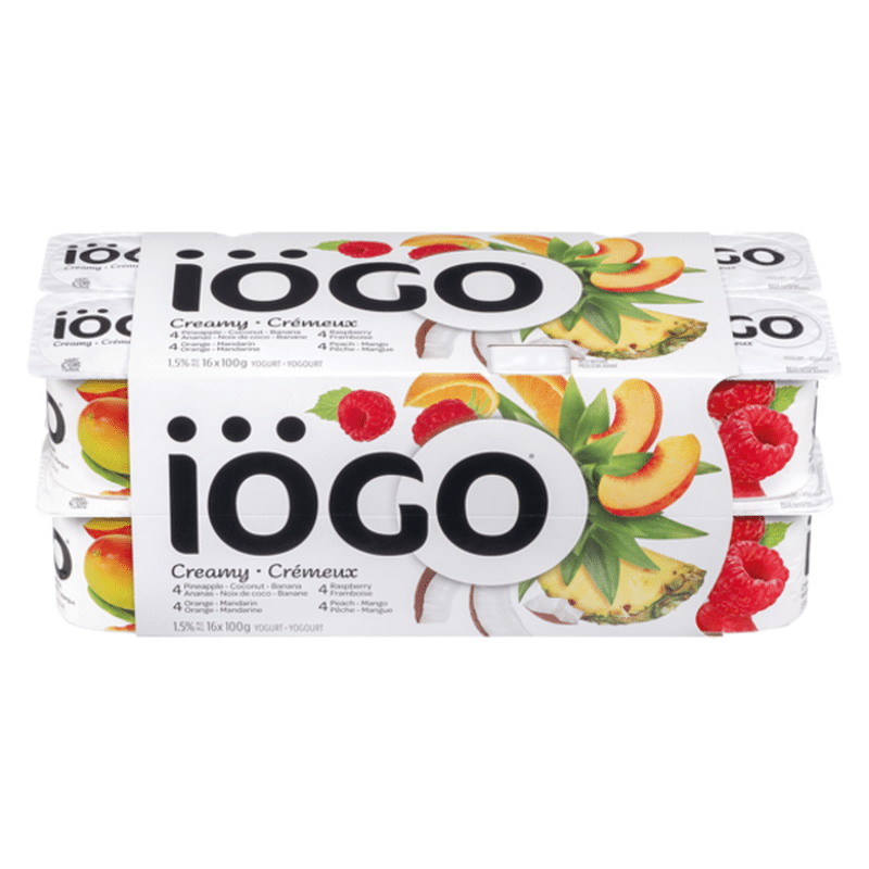Iogo Smooth & Creamy Tropical Fruit Yogurt (100 g) from Loblaws Instacart