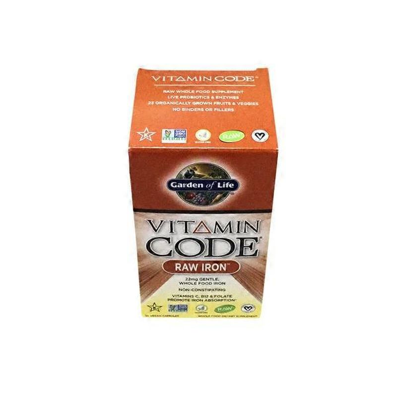 Garden of Life Raw Iron Whole Food Dietary Supplement (30 ct) Instacart