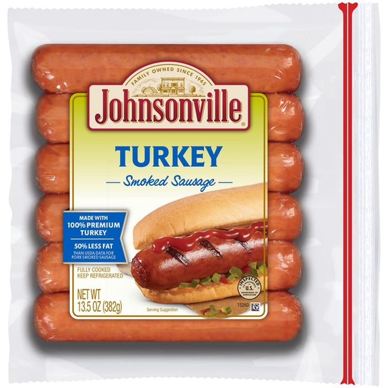 Johnsonville Sausage Turkey Smoked Sausage (64 g) Instacart