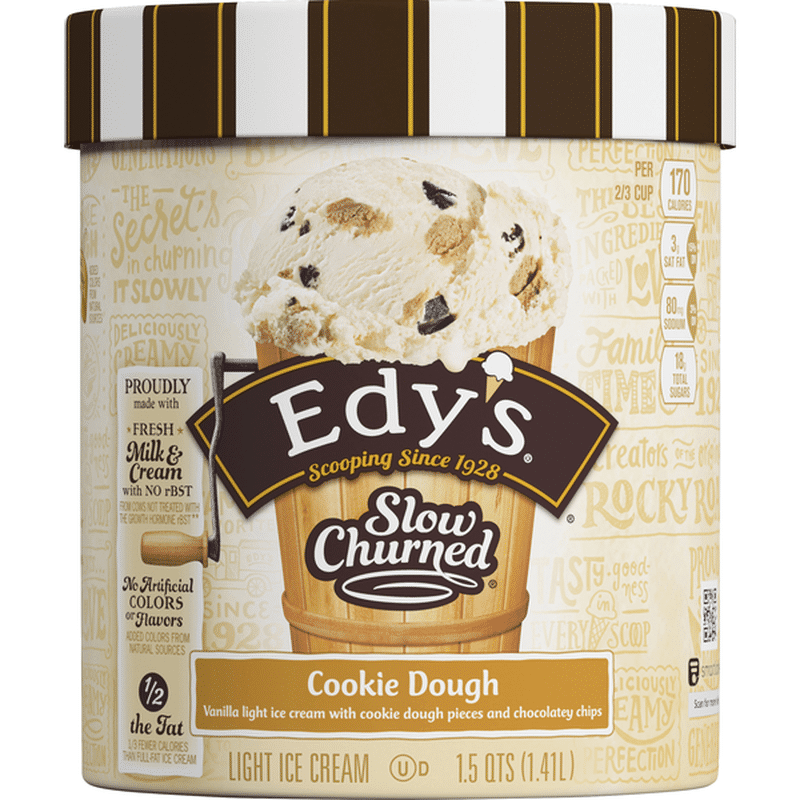 Edy's/dreyer's Cookie Dough Light Ice Cream (48 fl oz) - Instacart