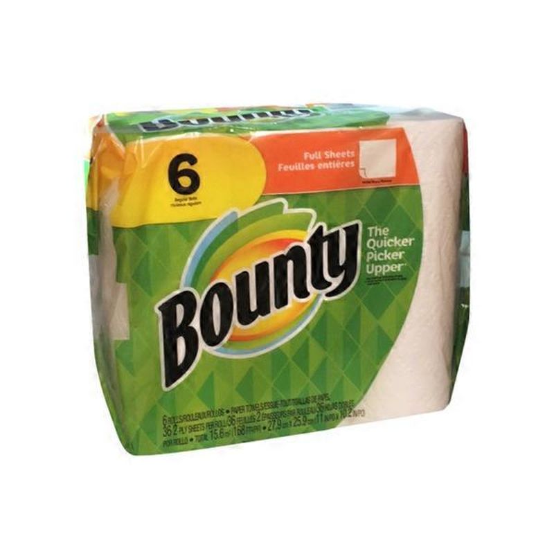 Bounty White Full Sheet Paper Towels (6 ct) Instacart