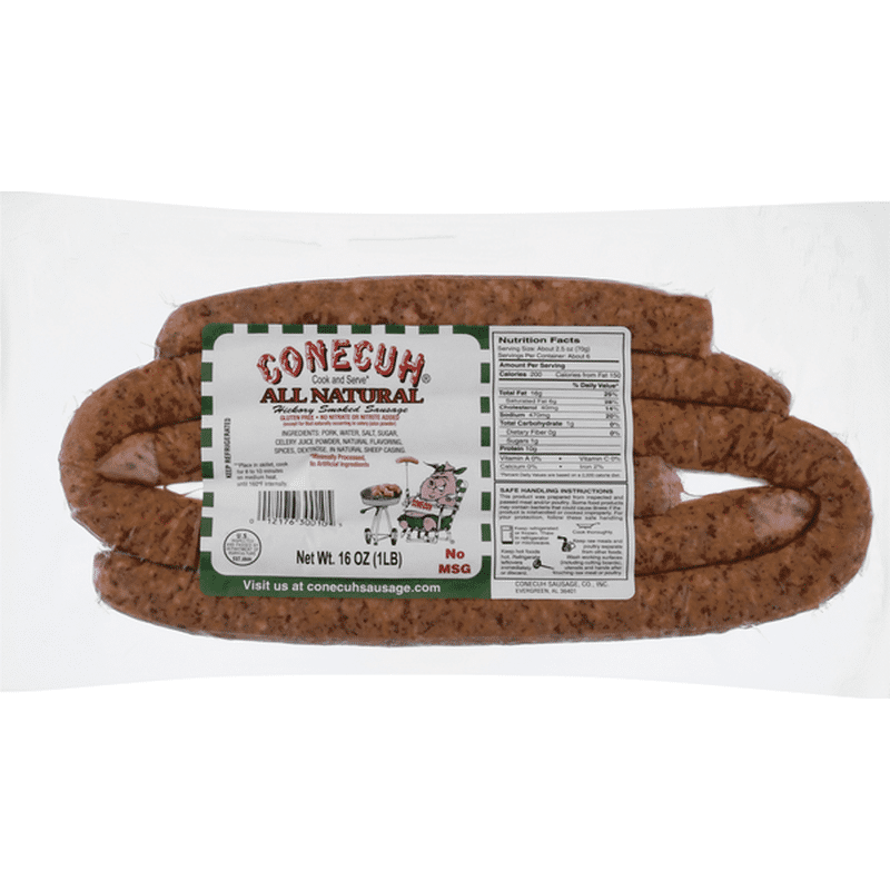 Conecuh Smoked Sausage Hickory All Natural 16 Oz Instacart