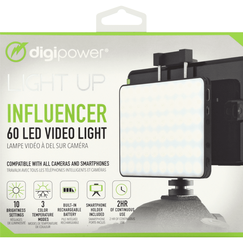 DigiPower Video Light, 60 LED, Influencer, Light Up (1 each) Instacart