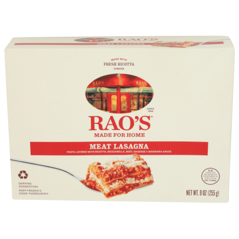 Rao's Homemade Made for Home Meat Lasagna (9 oz) from Sprouts Farmers Market Instacart