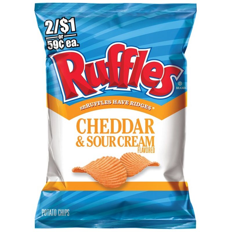 Ruffles Cheddar & Sour Cream Potato Chips (1.25 oz) - Instacart