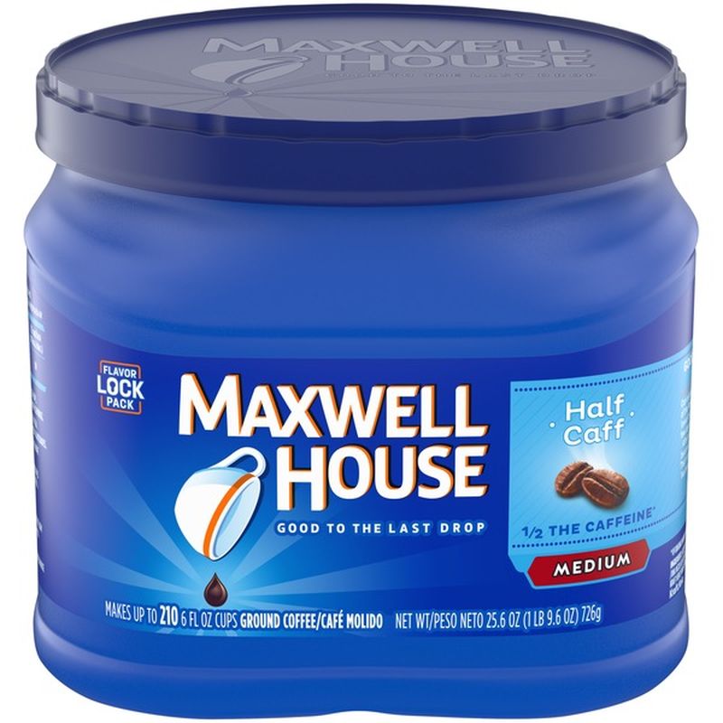 Maxwell House Half Caff Medium Roast Ground Coffee 25 6 Oz Instacart