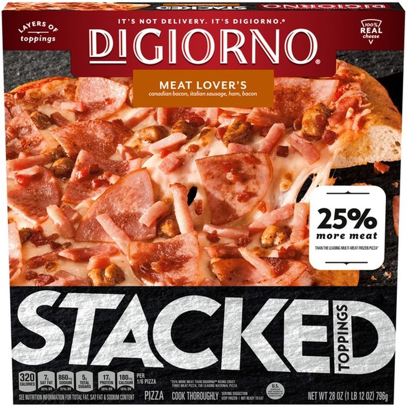Nestle DIGIORNO STACKED TOPPINGS Meat Lover's Frozen Pizza (28 oz