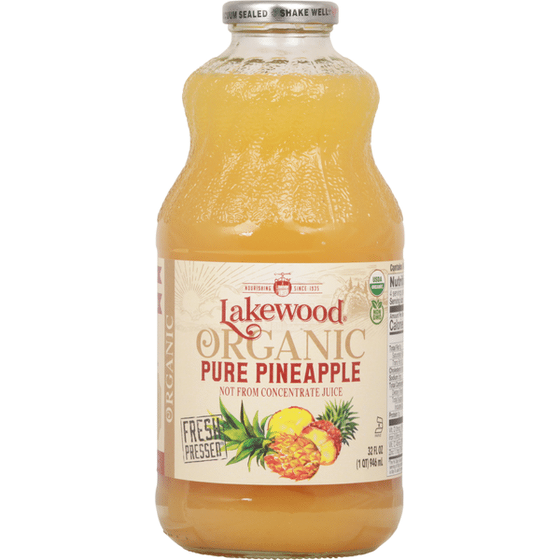 Lakewood Juice Organic Pure Pineapple 32 Fl Oz Instacart