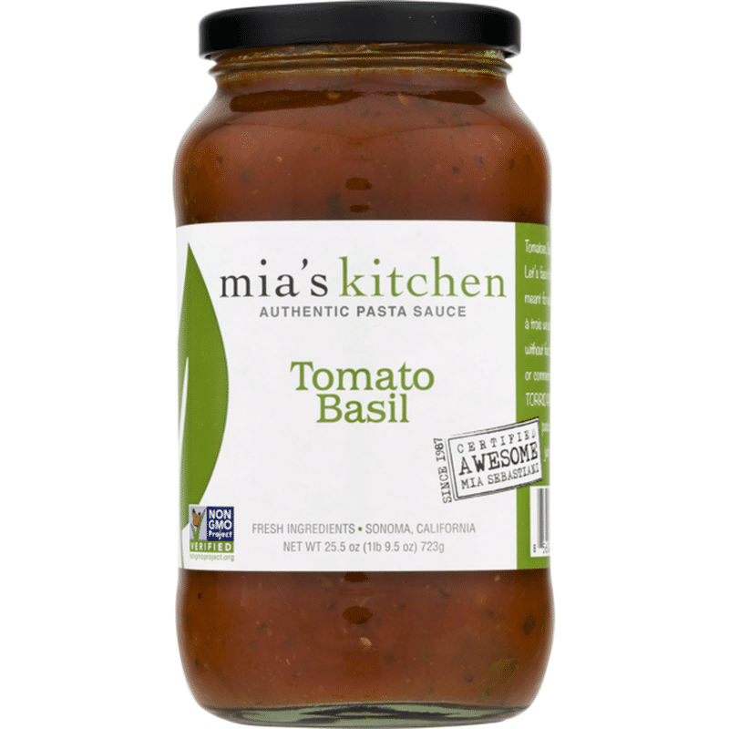 Mia's Kitchen Gluten Free Tomato Basil Pasta Sauce (25.5 oz) Instacart