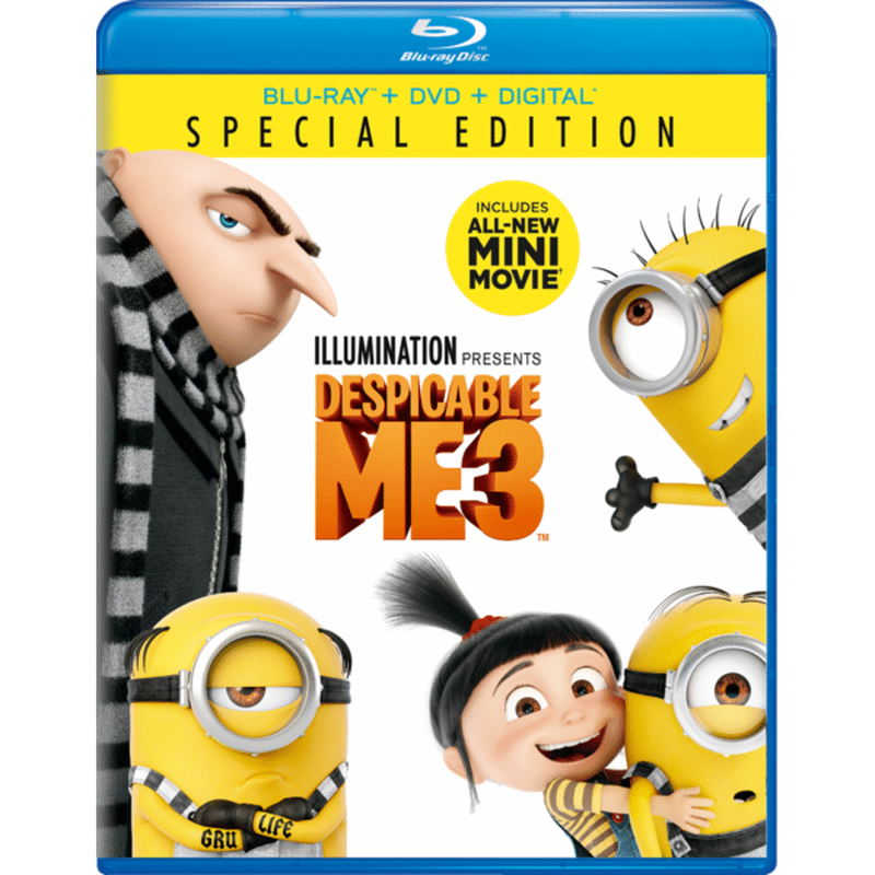 Universal Studios Home Entertainment 2017 Despicable Me 3 Blu Ray Digital Copy Special Edition DVD