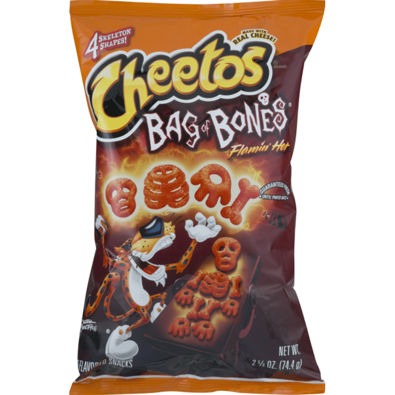 Cheetos Cheese Flavored Snacks Bag Of Bones Flamin Hot 2 625 Oz Delivery Or Pickup Near Me Instacart