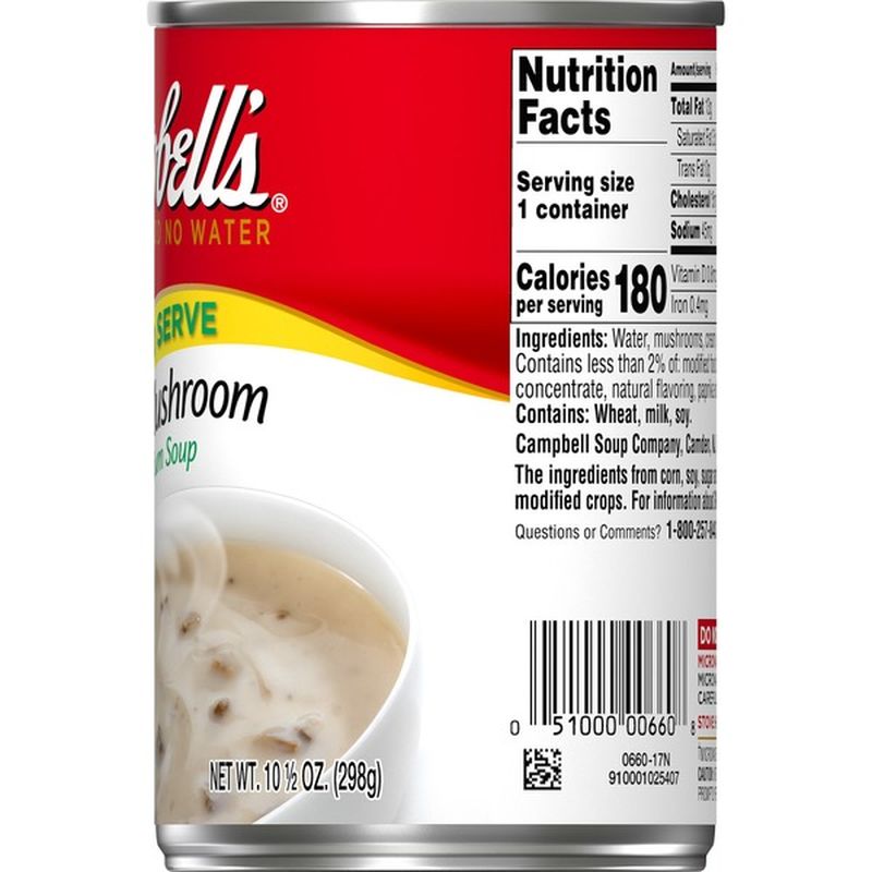 Campbells® Ready To Serve Low Sodium Cream Of Mushroom Soup 105 Oz From Kroger Instacart 6938