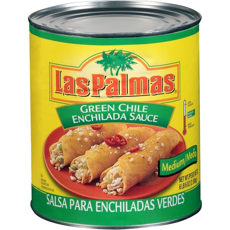 Las Palmas Enchilada Sauce Green Chile Medium 10 Lb Instacart