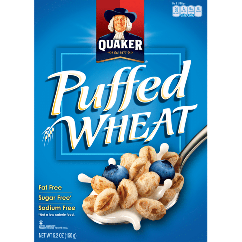 Quaker Puffed Wheat Regular Cereal (5.2 oz) - Instacart