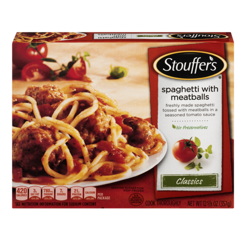 Stouffer's Spaghetti with Meatballs Frozen Meal (12.62 oz ...