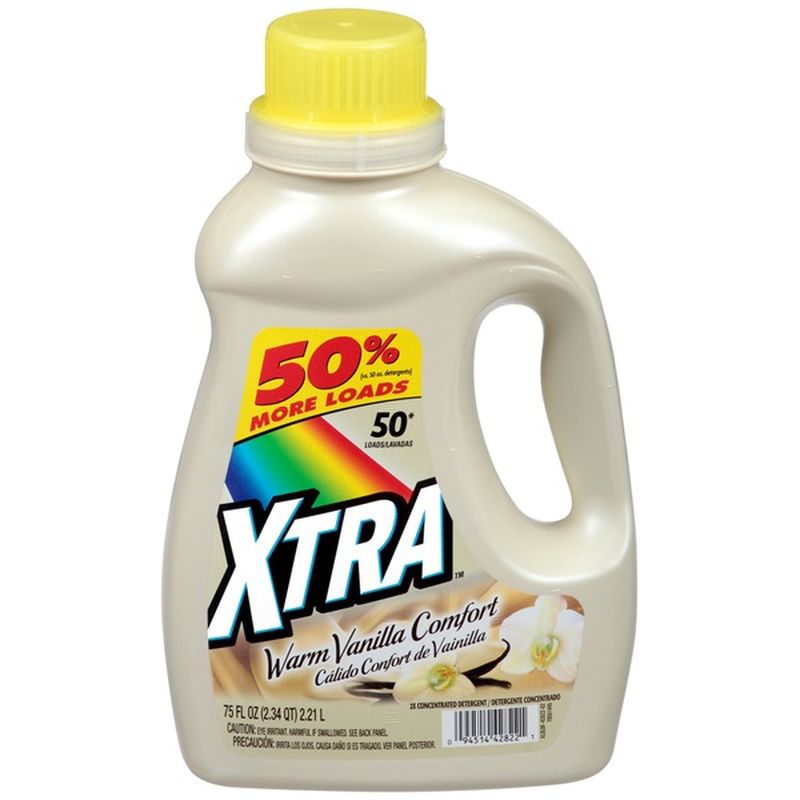 Xtra Warm Vanilla Comfort 2X Concentrated Detergent 50 Loads Liquid