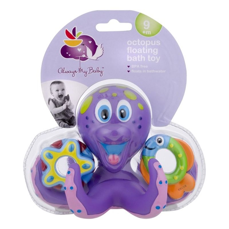 purple octopus bath toy