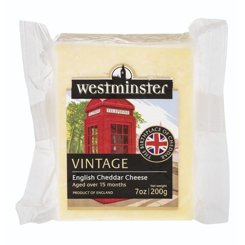 Westminster Cheese, Vintage, English Cheddar Cheese (7 oz) Instacart