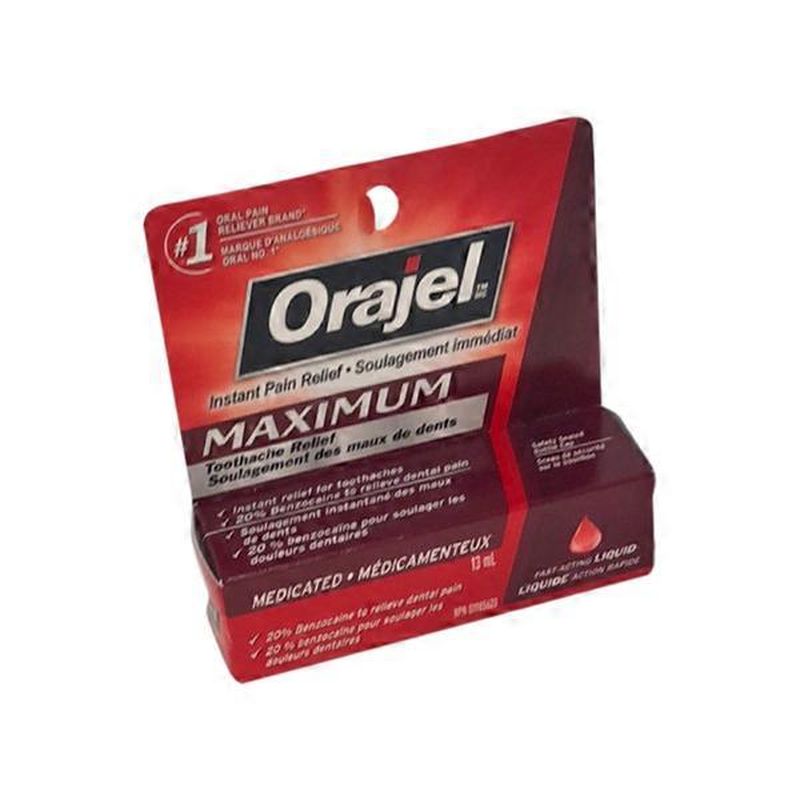 Orajel Maximum Strength Liquid Toothache Pain Reilief (13 ml) Instacart