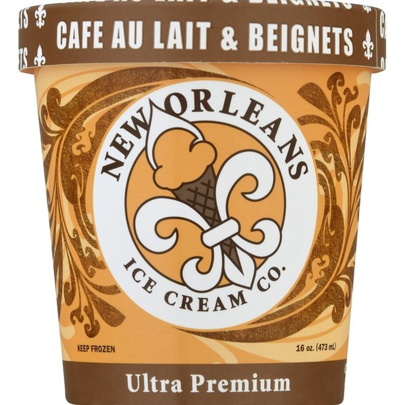 New Orleans Ice Cream Cafe Au Lait & Ultra Premium (16 oz