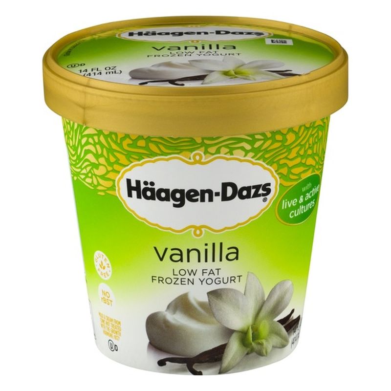 HaagenDazs Vanilla Low Fat Frozen Yogurt (14 fl oz) Instacart