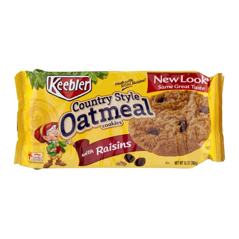 Keebler Country Style Oatmeal Cookies with Raisins (13 oz) Instacart