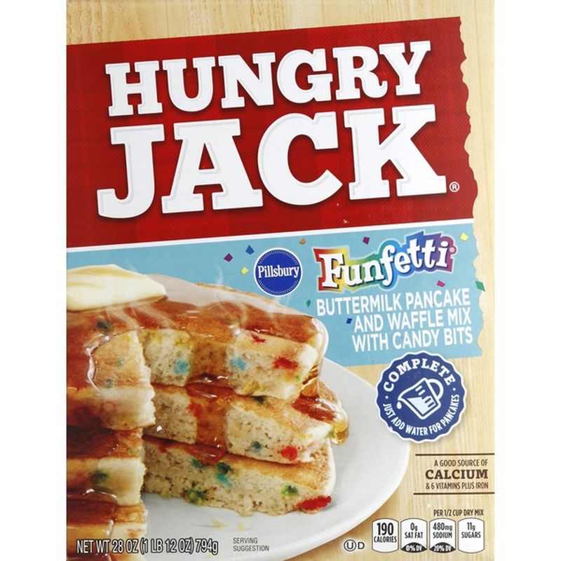 Hungry Jack Pancake and Waffle Mix, Pillsbury Funfetti (28 oz) Instacart