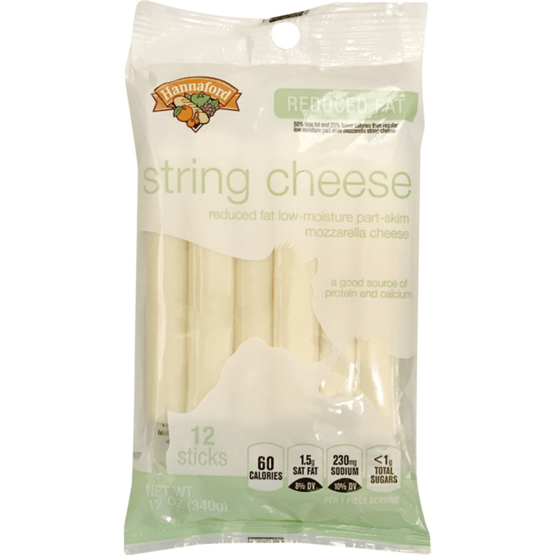Hannaford Reduced Fat Mozzarella String Cheese (12 oz) Instacart