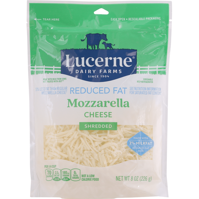 Lucerne Shredded Cheese, Reduced Fat, Mozzarella (8 oz) Instacart
