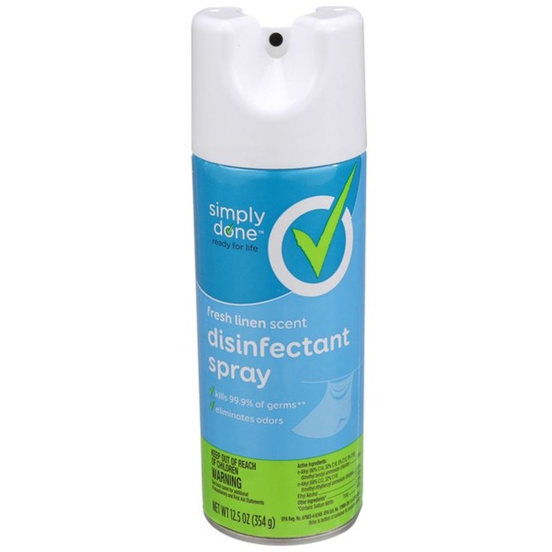 Simply Done Disinfectant Spray, Fresh Linen (12.5 oz) Instacart