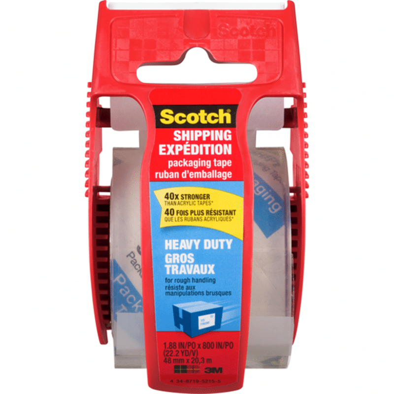 Scotch Heavy Duty Shipping Packaging Tape With Dispenser